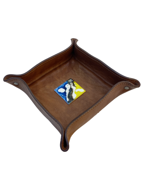 Genuine leather valet tray...