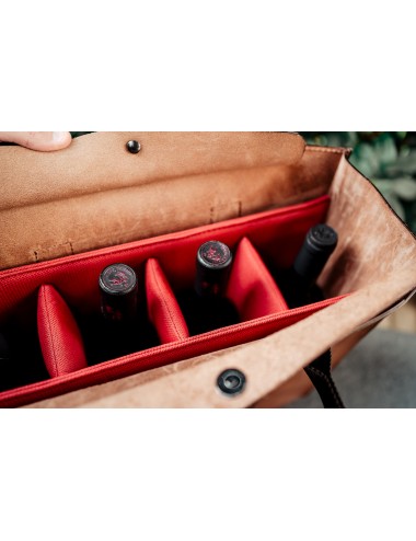 Leather bottle holder bag -...